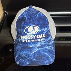 Mossy Oak Fishing Cap in Blue and Gray
